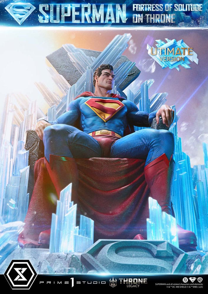 DC Comics Throne Legacy Collection Statue Statue 1/4 Superman Fortress of Solitude on Throne (Design by Gabriele Dell'Otto) Ultimate Version 52 cm